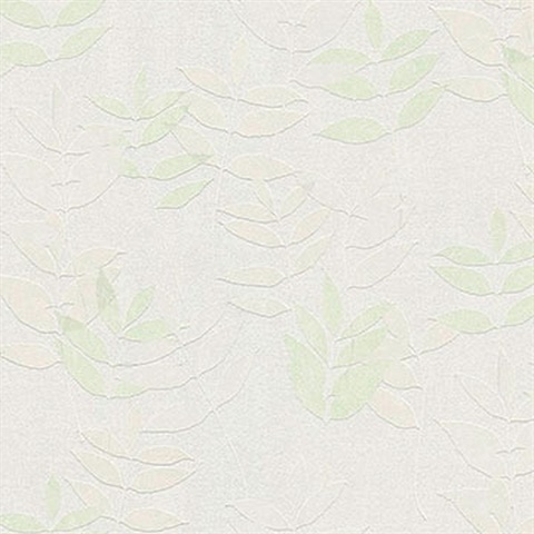 Napali Light Green Leaf Wallpaper