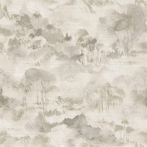 Nara Taupe Toile Wallpaper