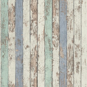 Narrow Wood Stripe Effect Motif Wallpaper