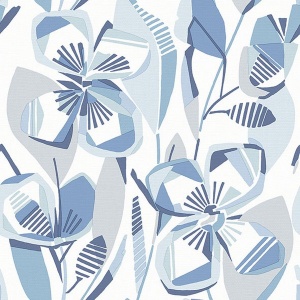 Nathalie Coral Abstract Blooms Wallpaper
