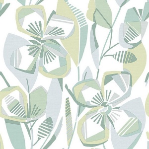 Nathalie Coral Abstract Blooms Wallpaper