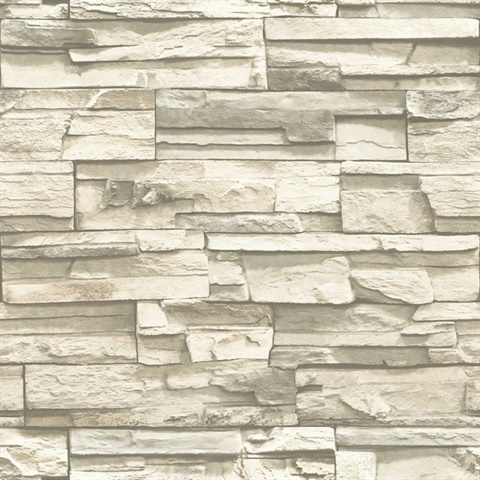 Natural Stacked Stone P & S Wallpaper