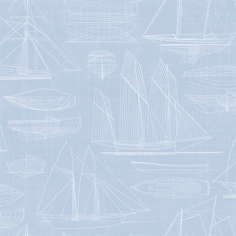 Nautical Blueprint Wallpaper