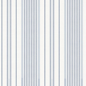 Navarres Stripe Blue Faux Linen Wallpaper