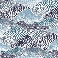 Navy Blue Shangri-La Peel & Stick Wallpaper