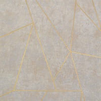 Light Grey & Gold Nazca Wallpaper