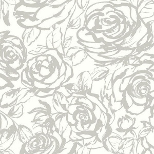 Nelda Light Blue Rose Wallpaper