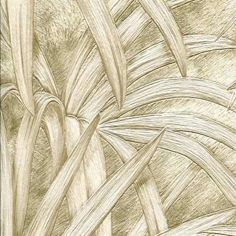 Veneto Champagne Palm Tree Wallpaper