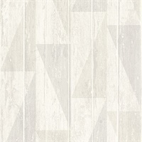 Nilsson White Geometric Wood Wallpaper