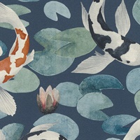 Nobu Blue Koi Fish Wallpaper
