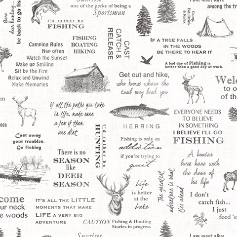 North Hills Black Camping Quotes Wallpaper