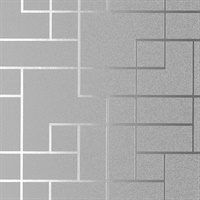 Mason Silver Geometric Wallpaper