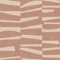 Ode Pink Staggered Stripes Wallpaper
