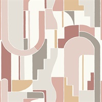 Odele Blush Geometric Archways Wallpaper