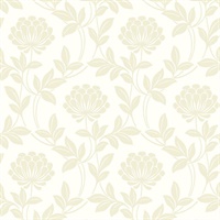 Ogilvy Bone Floral Wallpaper