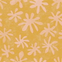 Orange Field of Flowers Peel & Stick Wallpaper