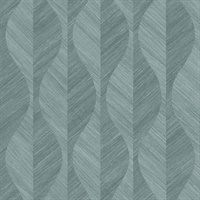Oresome Teal Ogee Wallpaper