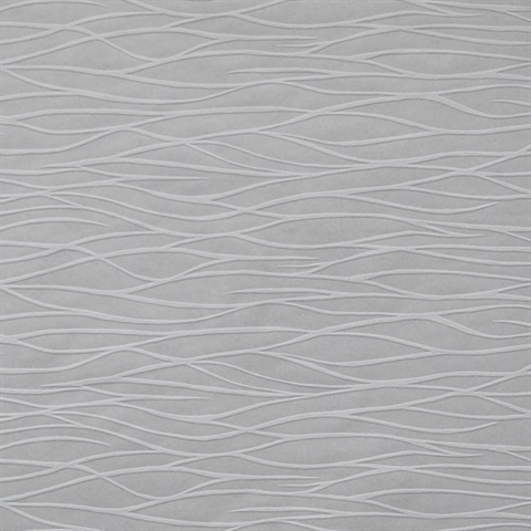 Organic Waves Paintable Wallpaper - White