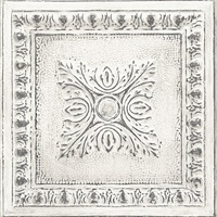 Ornamental Off-White Tin Tile Wallpaper