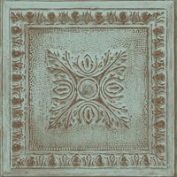 Ornamental Turquoise Tin Tile Wallpaper