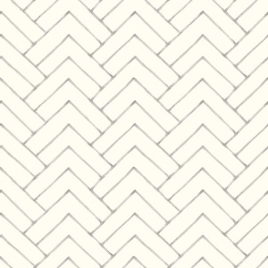 Oswin Teal Tiered Herringbone Wallpaper