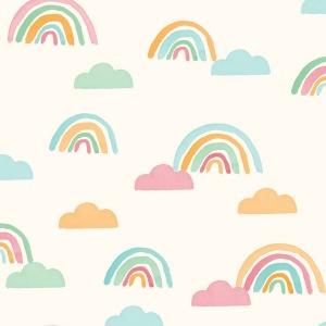 Over The Rainbow Multicolor Wallpaper