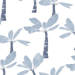 Painted Oasis Ultramarine Wallpaper