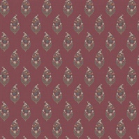 Paisley Burgundy Wallpaper