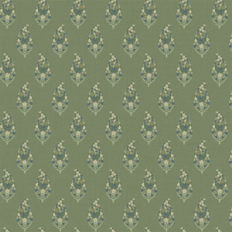 Paisley Green Wallpaper