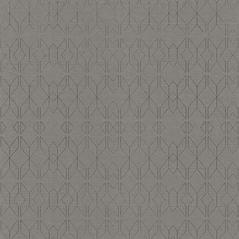 Paititi Sterling Geometric Trellis Wallpaper
