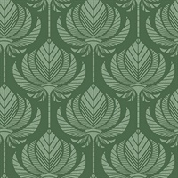 Palmier Green Lotus Fan Wallpaper
