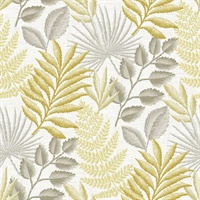 Palomas Mustard Botanical Wallpaper