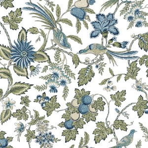 Parterre Indigo Wallpaper