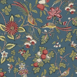 Parterre Indigo Wallpaper