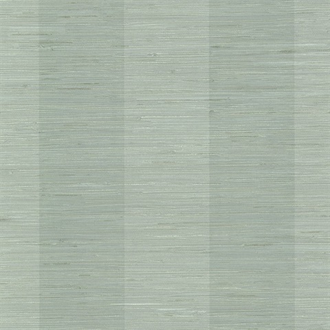Pasadena Aqua Grasscloth Stripe Wallpaper