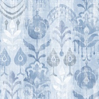 Pavord Blue Floral Shibori Wallpaper