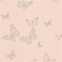 Pearl Blush Butterfly Wallpaper