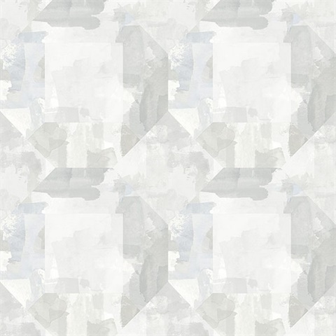 Perrin Light Grey Gem Geometric Wallpaper