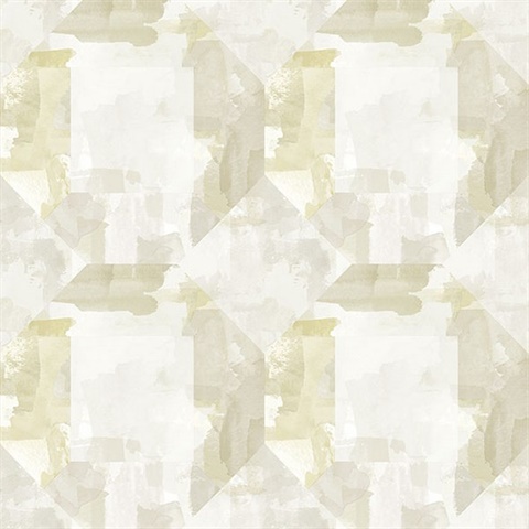 Perrin Olive Gem Geometric Wallpaper