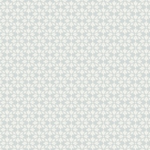 Phlox Light Blue Floral Stamp Wallpaper