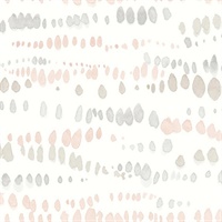 Pink & Grey Dewdrops Wallpaper