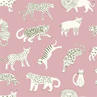 Pink Kitty Kitty Peel & Stick Wallpaper