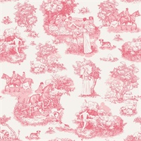Pink The Chase Peel & Stick Wallpaper