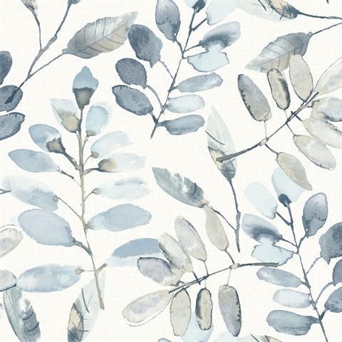 Pinnate Blue Leaves Wallpaper