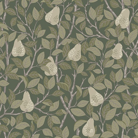 Pirum Green Pear Wallpaper