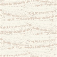 Rannell Peach Abstract Scallop Wallpaper