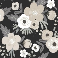 Poppy Floral P & S Wallpaper