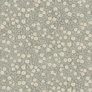 Poppy Trail Grey Floral Wallpaper