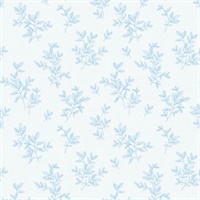 Pothos Light Blue Toss Wallpaper