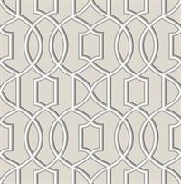 Quantum Grey Trellis Wallpaper